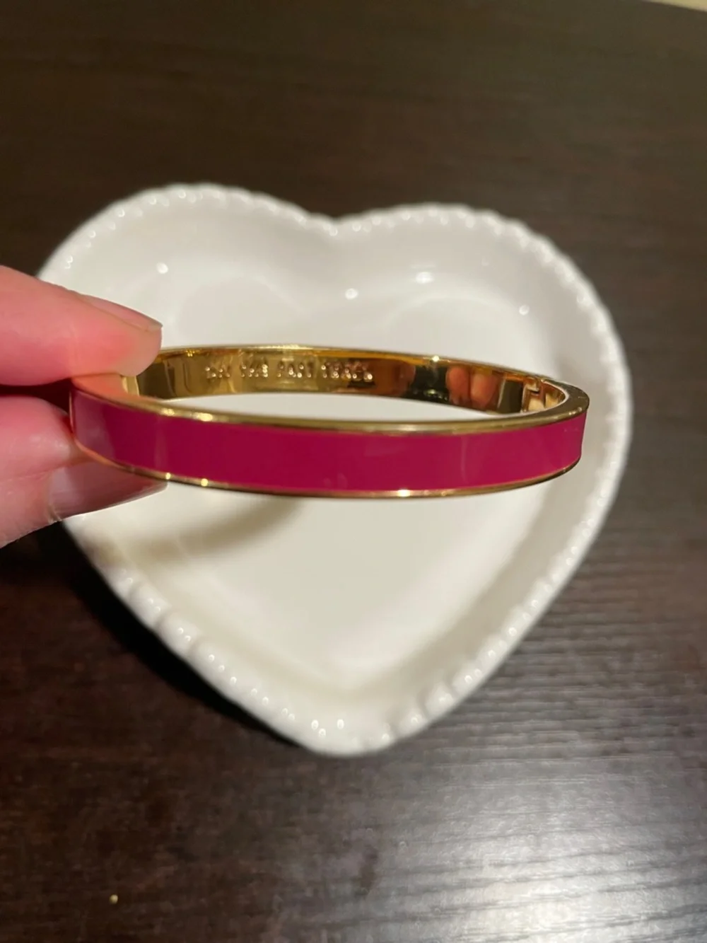 Kate Spade "On the Fast Track" Enamel Bangle Bracelet - Picture 6 of 7